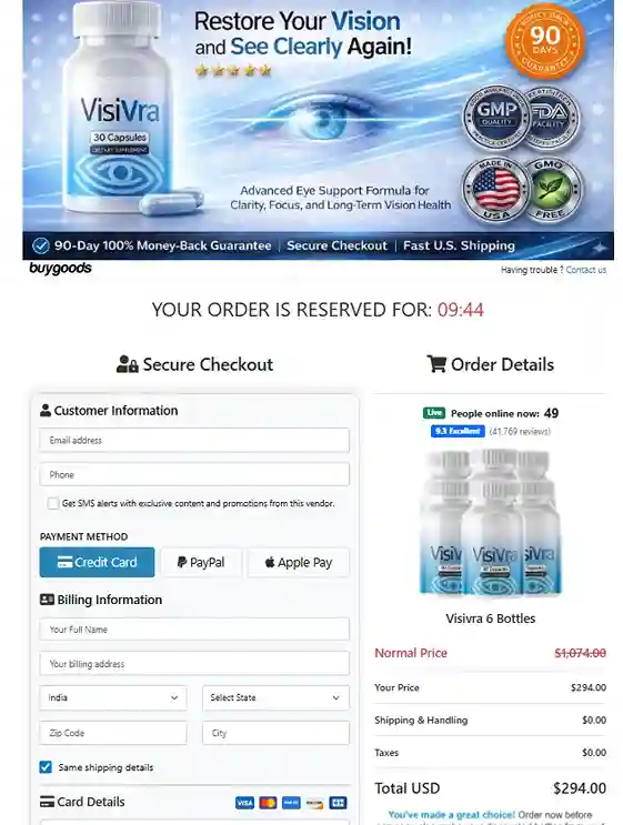 Visivra Order Page